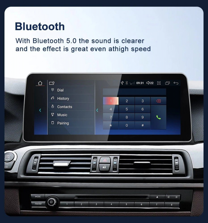 2025 12,3" Android-Display für BMW 5er F10/F11 – CIC – 4GB RAM 32GB ROM – Wireless CarPlay & Android Auto (ID6/ID7/ID8 UI)